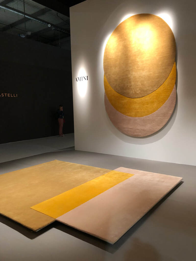 Wool & Tencel Circles & Squares by Elisa Ossino, seen at Salone del Mobile