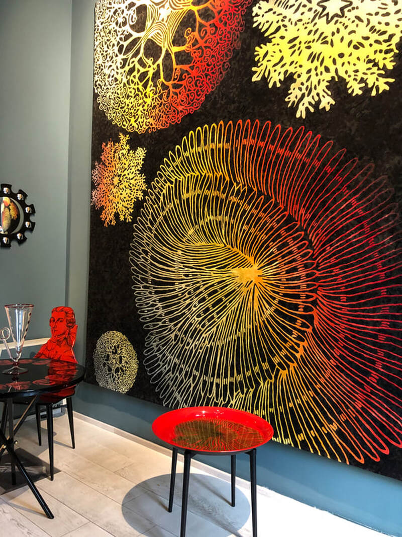 This vibrant beauty is by Fornasetti, as seen in their showroom in Milan