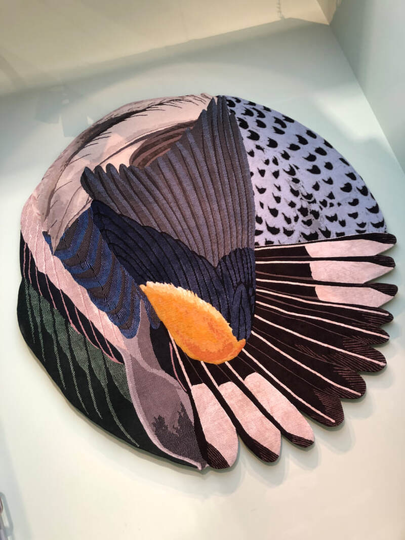 This brought me so much joy when I saw it - Round feathers by Maarten de Ceulaer, made of Himalayan wool and silk, just stunning...